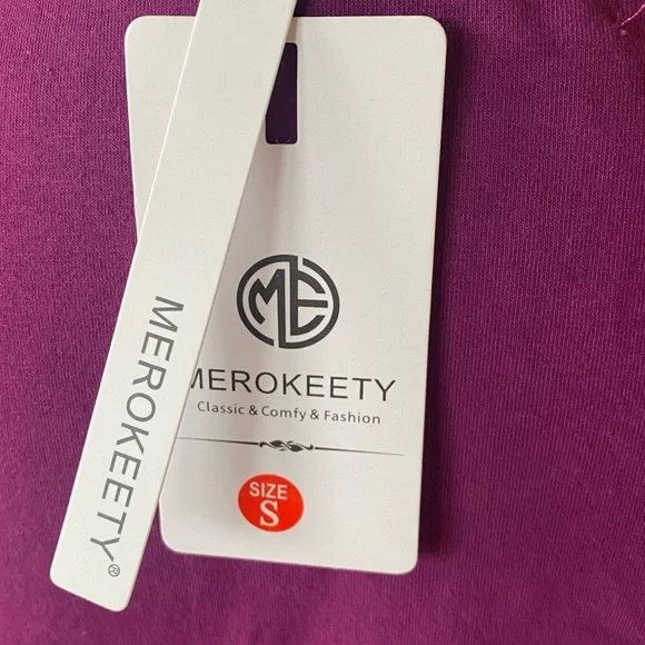 MEROKEETY Purple Wrap Dress - Picture 4 of 5